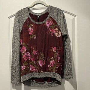 Kut from the Kloth long sleeved mixed media top small